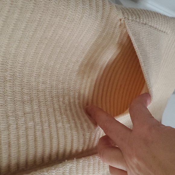 Loeffler Randall Beige Merino Wool Knit Cardigan Size S - Picture 5 of 15